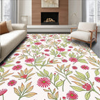 Delicate Floral Vines Pattern Rug