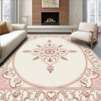 Antique Floral Scrollwork Medallion Rug