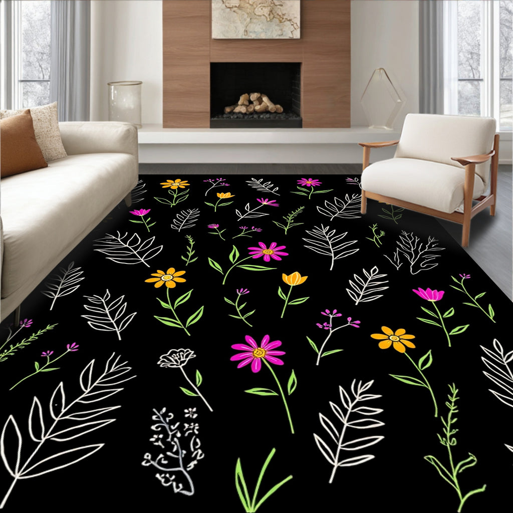 Floral Garden Print Rug