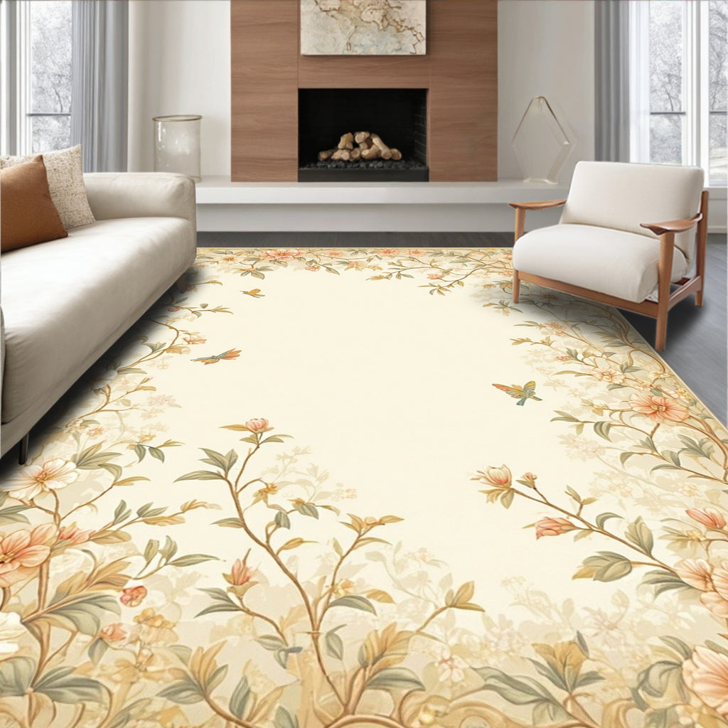 Vintage Floral Scrollwork Delight Rug