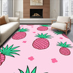 Pink Pineapple Pattern Pillow Rug