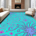 Octopus And Swirl Whimsical Design Rug