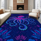 Vibrant Octopus Floral Swirl Design Rug