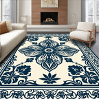 Ornate Floral Medallion Pattern Rug