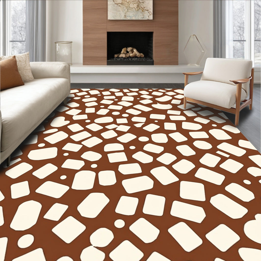 Abstract Organic Spot Pattern Rug