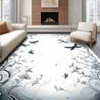Dragonfly And Floral Whimsical Design Rug