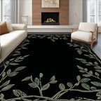 Botanical Vine Decorative Border Rug