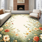 Garden Floral Vine Botanical Art Rug