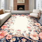 Romantic Floral Vine Pattern Rug