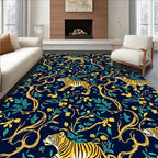Golden Tiger Floral Vines Rug