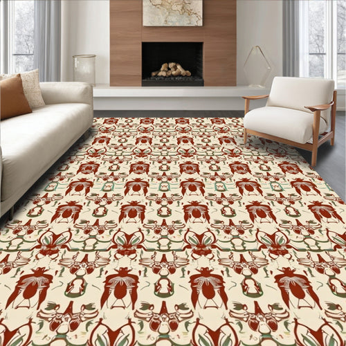 Abstract Mirror Image Pattern Rug