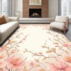 Elegant Pink Blossom Branches Rug