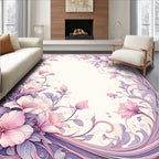 Delicate Floral Vine Pattern Rug