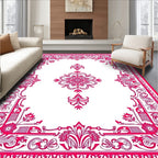 Ornate Floral Frame Design Rug