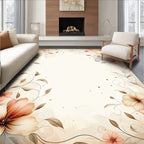 Elegant Floral Vines Soft Pastel Rug