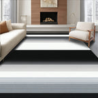 Monochromatic Gradient Stripe Pattern Rug