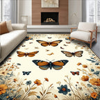 Nature Inspired Butterfly Beetle Design Rug