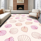 Scallop Shell Pattern In Pastel Tones Rug