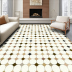 Retro Circles Geometric Pattern Rug