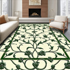 Intricate Floral Vine Pattern Rug