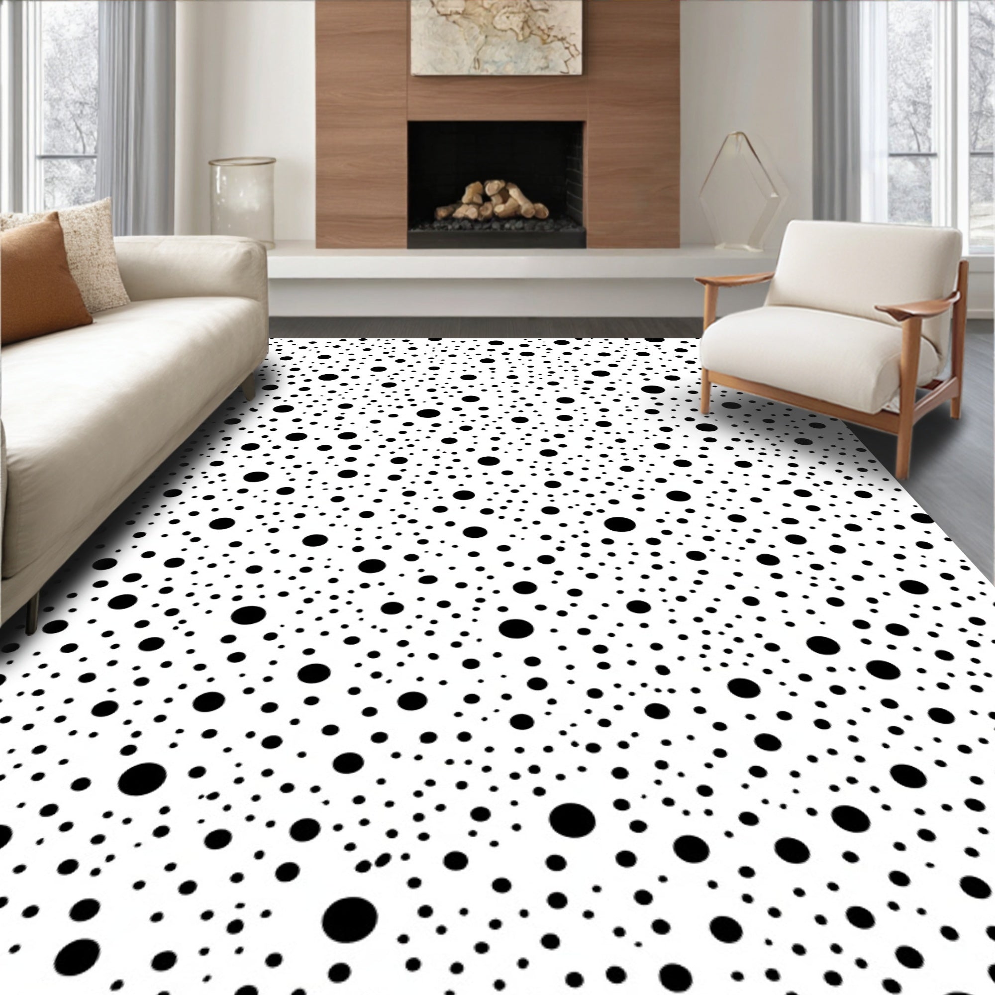 Random Dot Pattern Design Rug