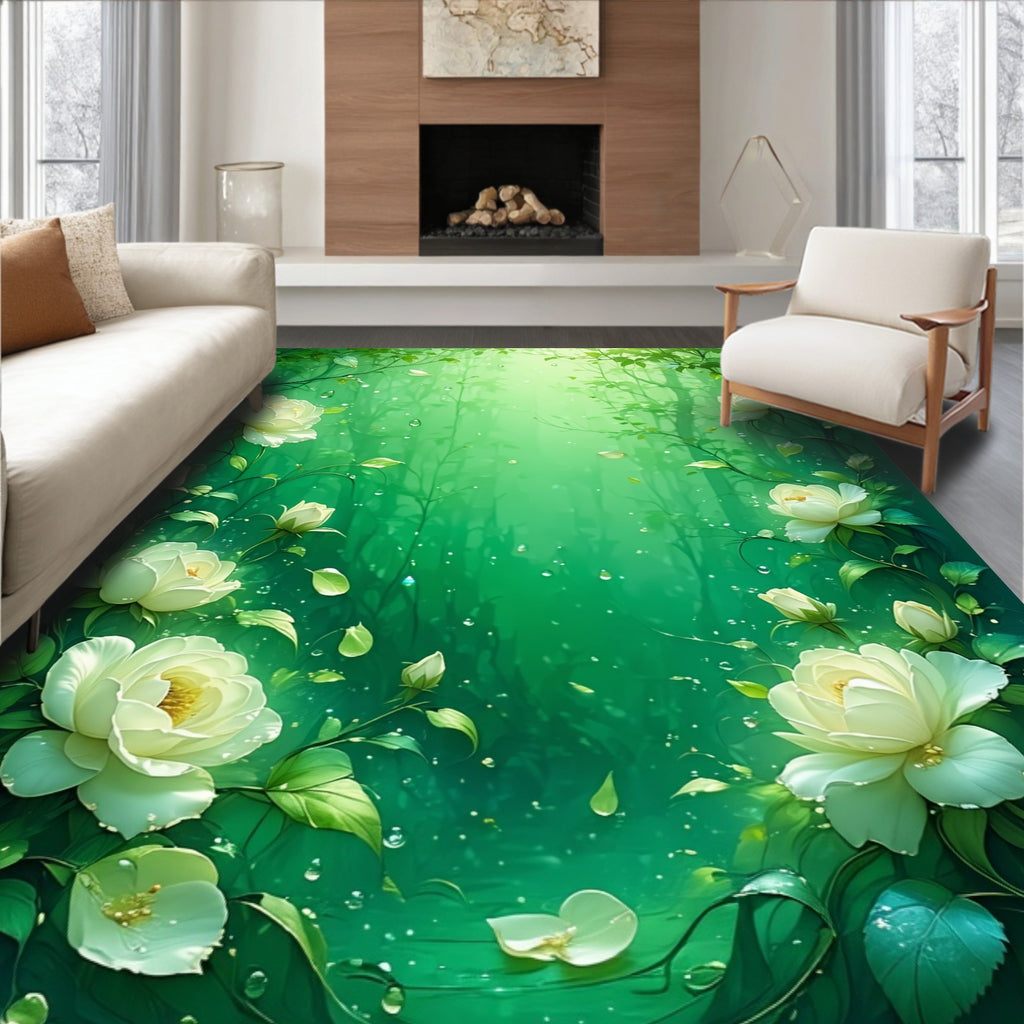 Enchanted Garden Floral Pattern Rug