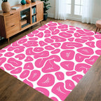 Pink Organic Abstract Pattern Rug