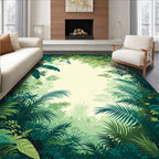 Tropical Jungle Lush Foliage Rug