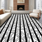 Striped Abstract Organic Pattern Rug