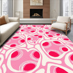 Pink Organic Dot Pattern Rug