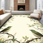 Birds And Branches Botanical Pattern Rug