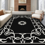 Art Nouveau Floral Border Design Rug