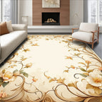 Vintage Floral Vine Scroll Pattern Rug