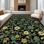 Vintage Floral Vines Pattern Rug