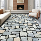 Rustic Stone Wall Pattern Rug