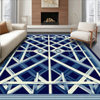Geometric Lattice Pattern Rug