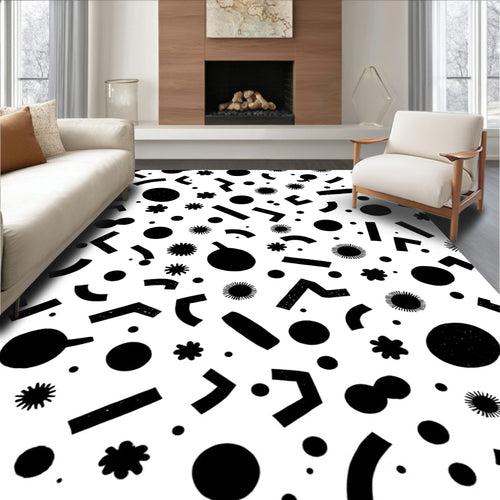 Abstract Geometric Shapes Pattern Rug