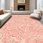 Swirling Organic Fruit Sketch Rug