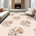 Abstract Botanical Floral Pattern Rug