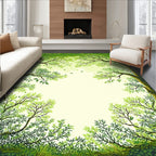 Lush Green Forest Canopy Rug