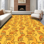 Abstract Figure Outline Pattern Rug