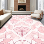 Abstract Petal And Leaf Pattern Rug
