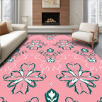 Art Nouveau Floral Scroll Pattern Rug