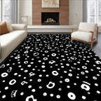 Abstract Scattered Shapes Pattern Design Rug
