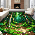 Enchanted Forest Path Nature Scene Rug