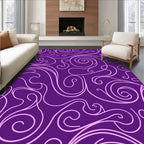 Ornate Purple Swirl Pattern Rug