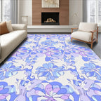 Pastel Floral Abstract Pattern Design Rug