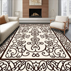 Elegant Classic Scrollwork Floral Pattern Rug