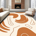 Abstract Wavy Organic Shapes Rug