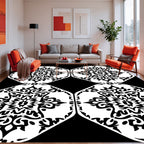Monochromatic Intricate Medallion Pattern Rug
